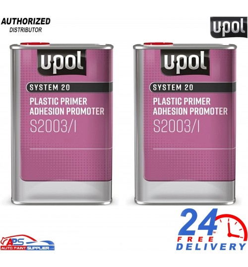 2X U-POL S2003/1 System 20 Plastic Primer 1L – RFU Adhesion Promoter for Bumpers